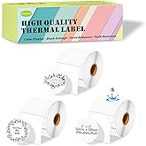 [200 Labels/Roll x 3] 50mm Circle Thermal Labels, 1.97 inch Round Label Maker Tape Refill, Weatherproof & Tear-Resistant Thermal Stickers for Phomemo M110, Supvan T50M Pro