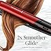 Remington S9610 T|Studio Silk Ceramic Slim Hair Straightener, Flat Iron, 1-inch Ceramic Plate, Red