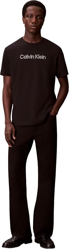 Herren T-Shirt Kurzarm Sportswear mit Rundhalsausschnitt, Schwarz (Black), M