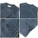 Mrignt Men's Oversize Pockets Travels Sports Outdoor Vest (Blue(Thick), US L (Asia 3XL))