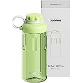 BOBBER 30 oz Tritan Water Bottle with Strainer Mesh, Premium Quality — BPA Free Plastic Water Bottle with Screw Top Lid — Dishwasher Safe Tritan Water Jug for Gym & Outdoor (Green)