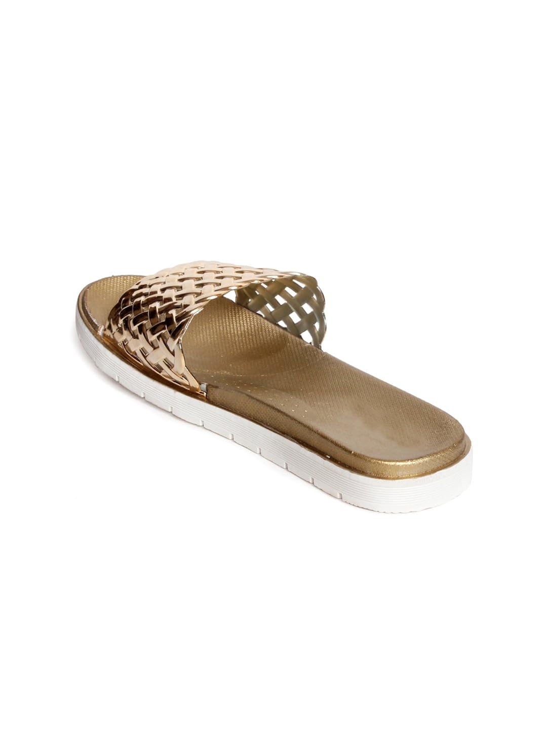 meriggiare women gold synthetic flats