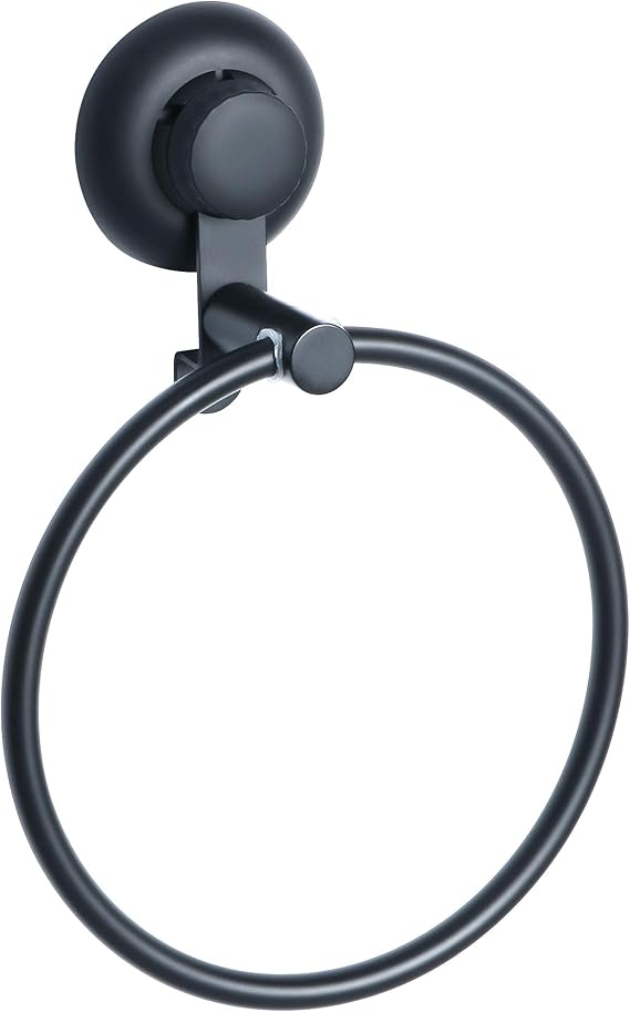 SAYAYO Suction Cup Style Towel Ring Towel Holder for Shower Bathroom or Kitchen, Onepiece