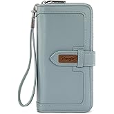 X Wrangler Women's Wallets Bifold Wristlet Wallets for Women Large Capacity Credit Card Wallet with ID Window