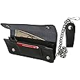 SZCO Supplies Large Bi-Fold Biker Wallet, 8x3.75-Inch , Black