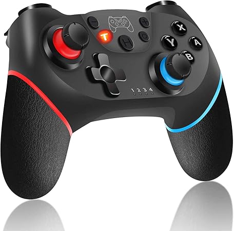 Amazon Co Jp Switch コントローラー 最新 Bluetooth 接続 連射振動機能搭載任天堂スイッチ対応 日本取扱説明書付き 黒 家電 カメラ