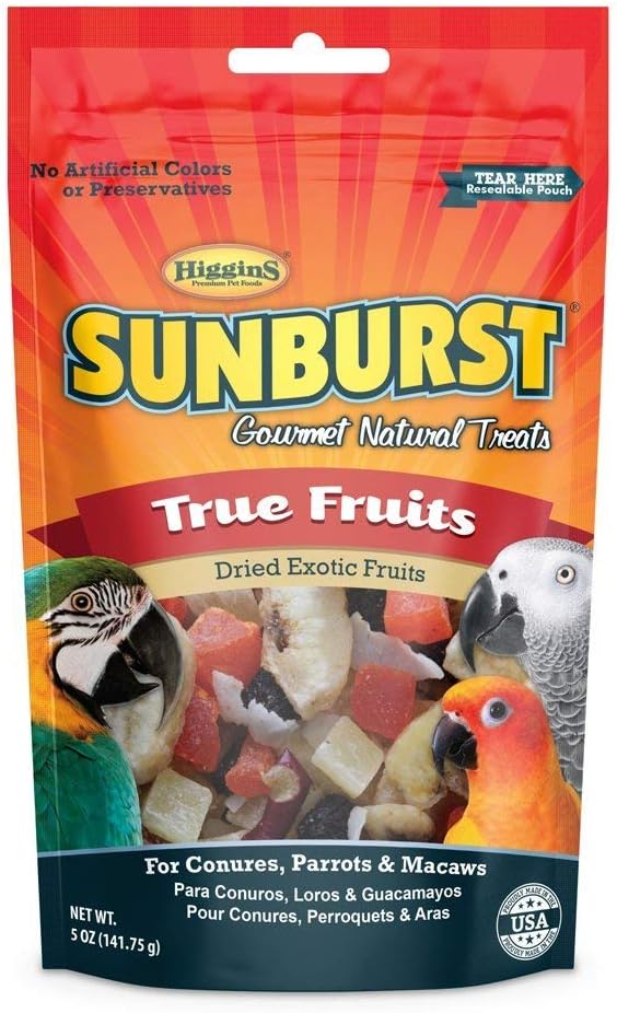 Higgins Sunburst True Fruits Gourmet Treats Conures, Parrots & Macaws