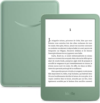 Kindle 16 Go (modèle 2024) : léger et compact, avec changements de page rapides et contraste élevé - Sans publicités - Vert matcha