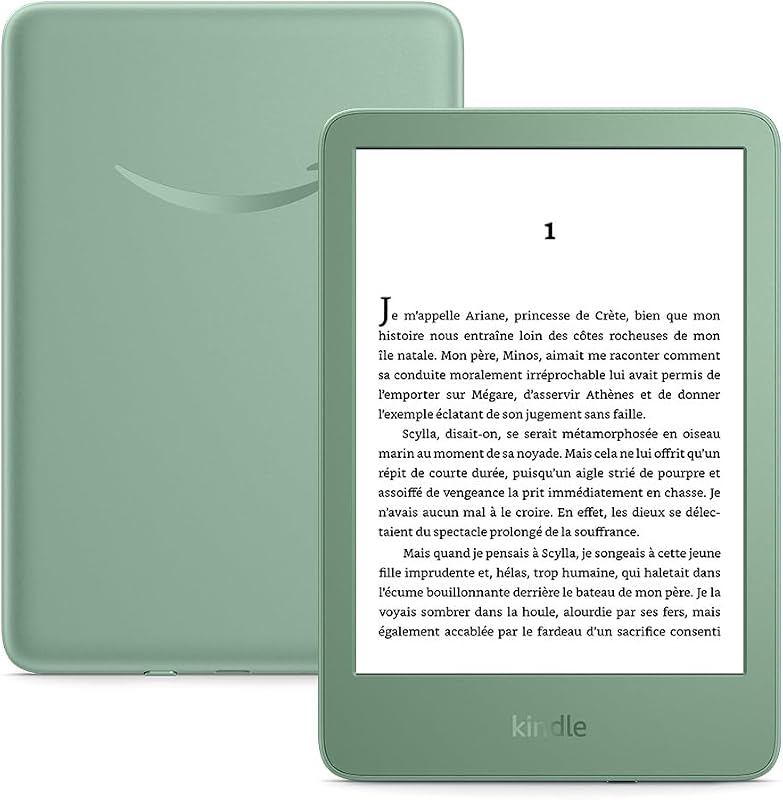 Kindle 16 Go (modèle 2024) : léger et compact, avec changements de page rapides et contraste élevé - Sans publicités - Vert matcha