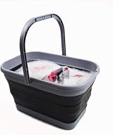 SAMMART 12L Collapsible Rectangular Handy Basket Grey Black view 7