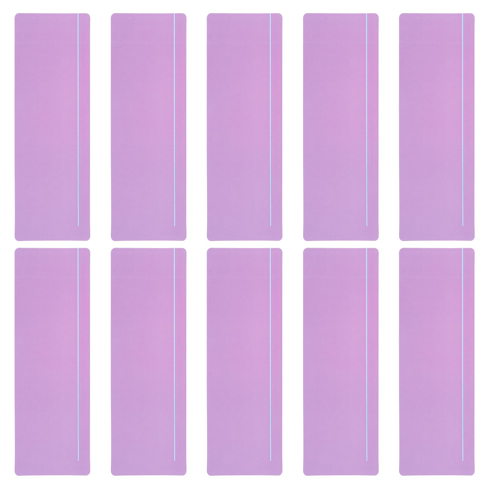 PATIKIL Guided Reading Strips, 10pcs Tracking Highlight Colored Overlay Bookmark Reduce Visual Stress Teaching Supplies with Line for Classroom, Purple