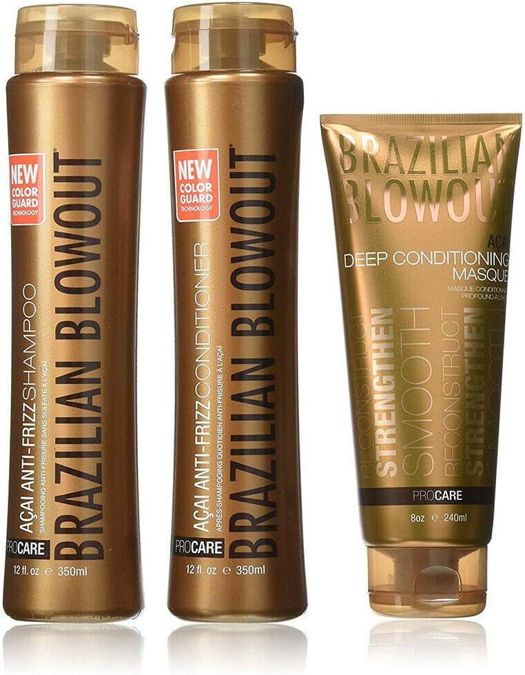 Anti Frizz Shampoo & Conditioner 12 Ounce Each & Deep Conditioning Mask 8 OZ