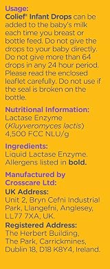 Colief Infant Drops Lactase Enzyme Drops 7ml - Safe from Birth view 5