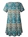 Veranee Women's Plus Size Swing Tunic Top Short Sleeve Floral Flare T-Shirt (XXX-Large, 56-4)