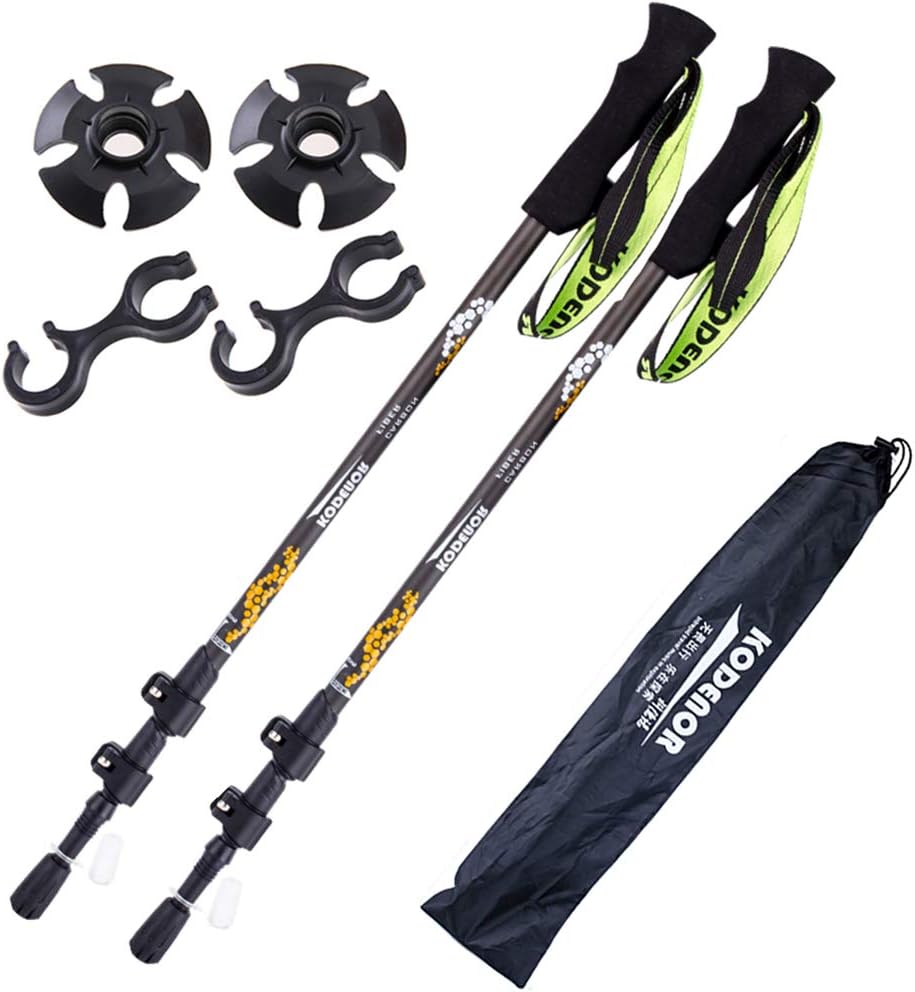 MBEN Hiking Poles, 100 Carbon Fiber, Lightly Adjustable