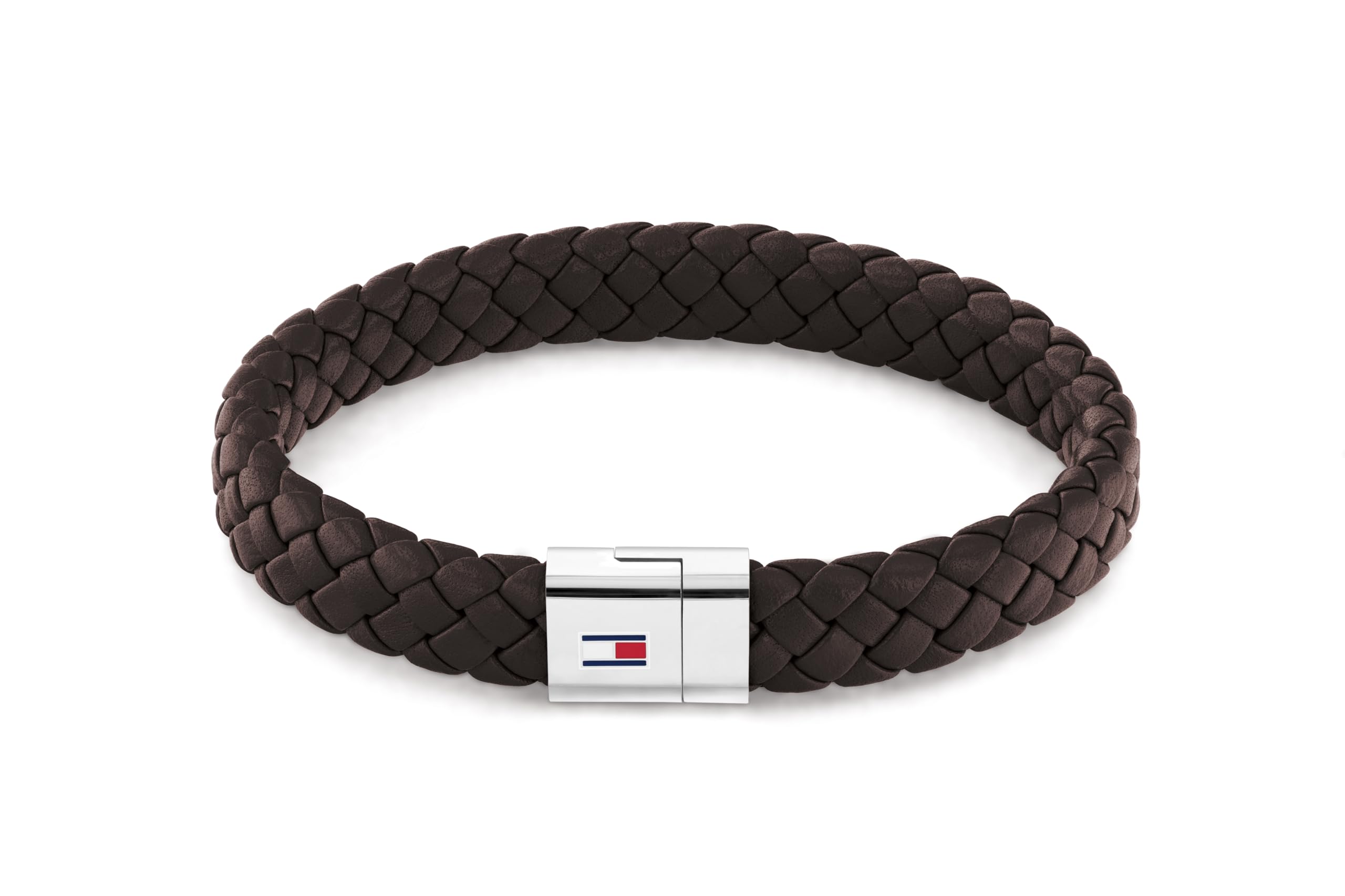 Tommy Hilfiger Jewelry Men's Braided Leather Bracelet Brown - 2790330