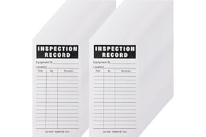 Lionshop Adhesive Inspection Record Labels, Inventory Shipping Pallet Stickers, Safety Inspection Tag for Accident Prevention, Equipment, Maintenance, Quality Control, Black, 5"x 3", Pack of 500
