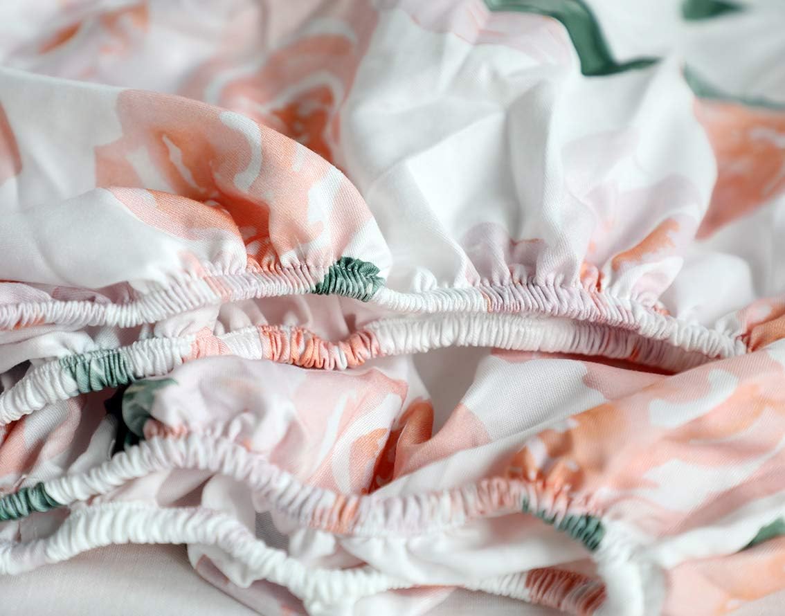 peach crib skirt