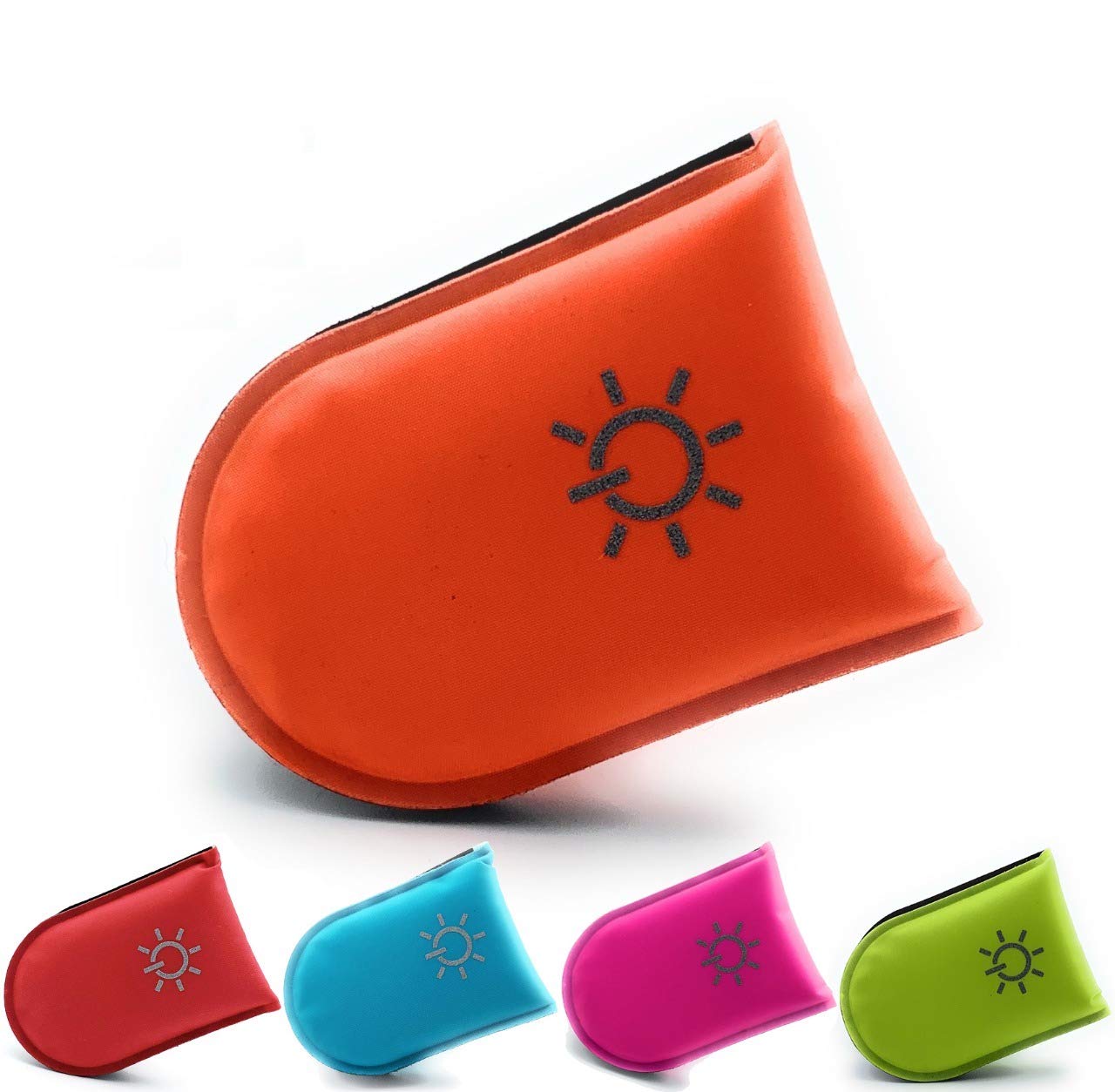 ELANOX LED clip for high visibility for all outdoor activities as well as for children's backpack, sports bag etc. (orange).