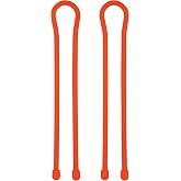 Nite IZE GT18-31-2R3 Original Gear, Reusable Rubber, 18 Inch, 2-Pack, Bright Orange, Made in The USA Twist Tie, 2 Count (Pack of 1)
