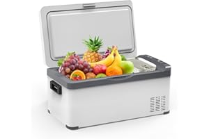 SubSun 12 Volt Refrigerator, 12V Car Fridge 20 Quart(19L), Portable Refrigerator Freezer(-8℉~68℉), Electric Compressor Cooler 12/24V DC and 110-240V AC for Camping, Travel, Truck, Fishing, Home