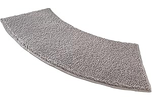 Qianly Curved Bath Mat Shower Bath Mat Plush Curved Environment Friendly Thick Bathtub Mat Bath Rug for Shower Bathroom Laund