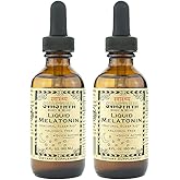 Svasthya Body & Mind Liquid Melatonin - Promotes Natural Sleep - Alcohol Free for Adult and Children, Made in The USA, 2 oz, Pack of 2