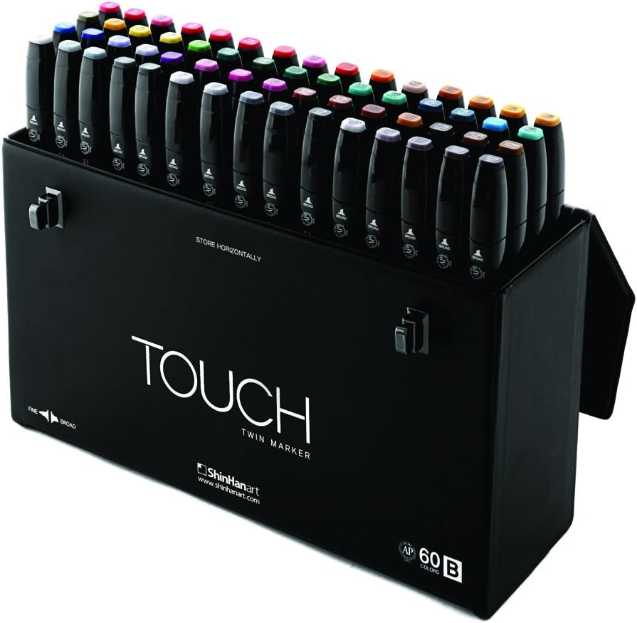 ShinHanart Touch Twin Marker 60A Colors 60er Set Grafikmarker Box Design