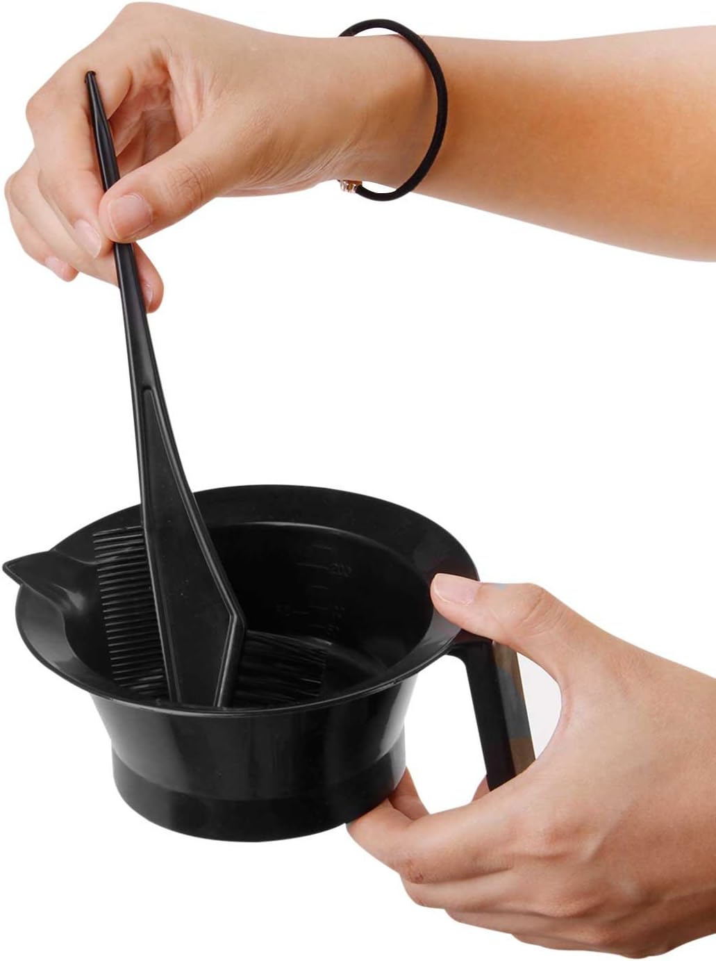 Hair Color Mixing Bowls Dye Hair Brush Salon Hair Coloring Dyeing Kit DIY Hair Coloring Highlights Brush Combs Dye Mixing Bowl Tint Highlighting Tool for Hair Stylist Hair Salon 23PCS Set: Kitchen & Dining