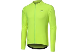 ARSUXEO Light Weight Long Sleeve Cycling Jersey Men Bike Jersey Bike Bicycle Biking Shirt