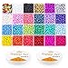 Beads for Bracelets, Anezus 7200 Pcs 4mm Pony Seed Beads Mini Bracelet Beads Small Glass Rainbow Beads for Bracelet Jewelry Making