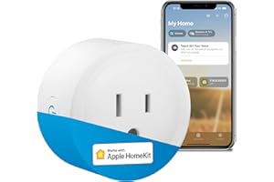 Smart Plug, Smart Plugs Mini Works with Apple HomeKit,Siri, Smart Outlet for Smart Home Automation with WiFi Remote Control, Voice Control and Timer Function, 2.4GHz Wi-Fi Only, by OUVOPO