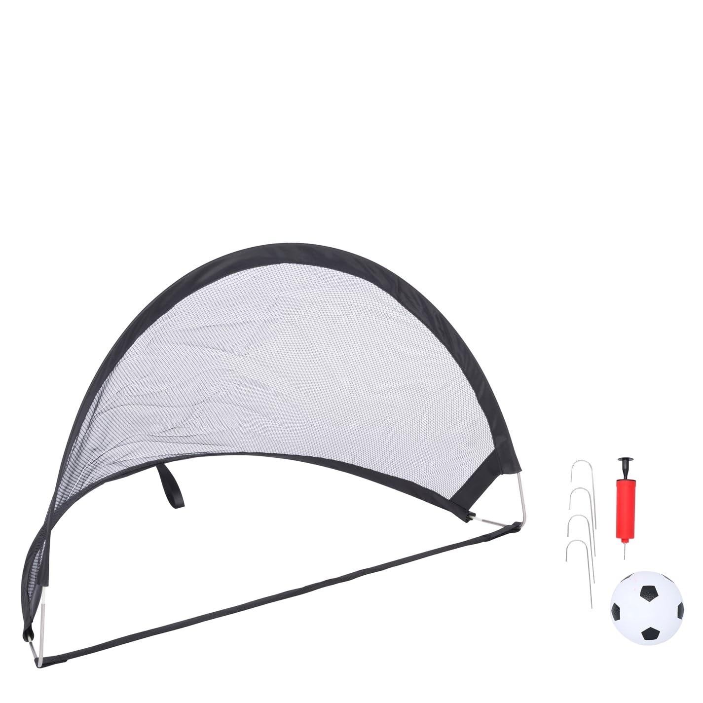 Dunlop Football Goal - Goals - Pop-up - with Ball, Pump and 4 Pegs - Pack of 2-60 x 60 x 40 cm