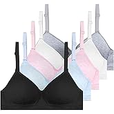 Phennie's Big Girls Cotton Training Bras Kids Wireless Light Padded for Teens 10-18 Years