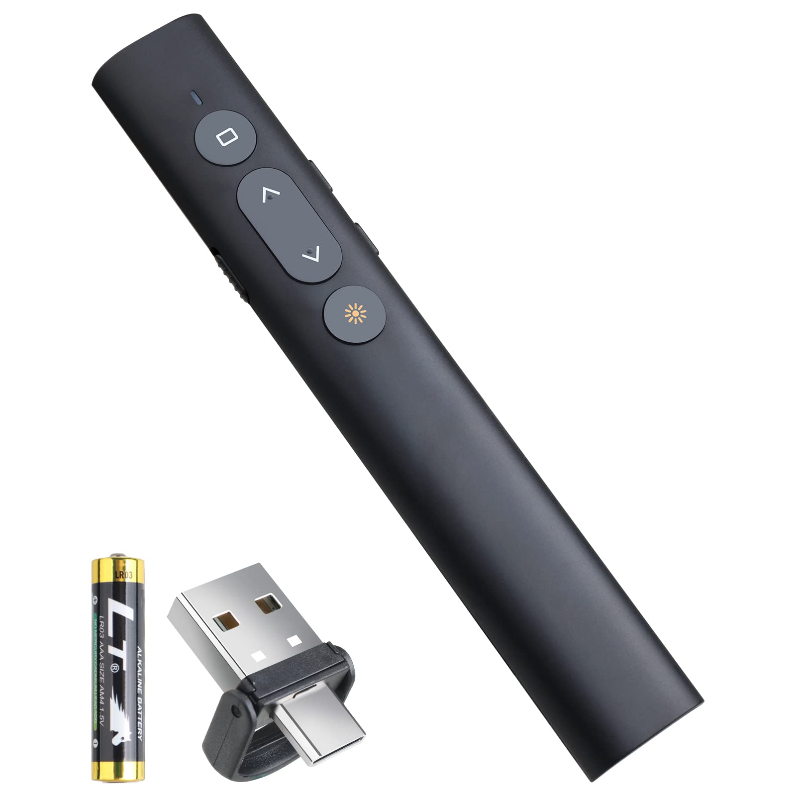 Photo 1 of Presentation Clicker Presentation Remotes, Type C/USB A 2 in 1 Pointer, Remote PowerPoint Clicker,USB/Type-C for Computer Slide Advancer, Volume Control/Hyperlink/Switch Windows(Battery Included)