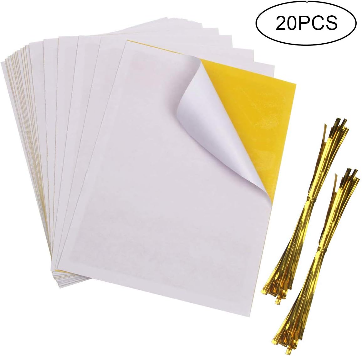 Zhichengbosi 20 PCS Yellow Sticky Traps, Dual-Sided Yellow Sticky Fly Insect Traps for Flying Plant Insect, Waterproof, Sun-proof - 15 x 20 cm