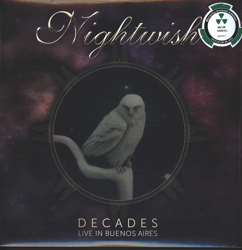 NIGHTWISH Decades Live In Buenos Aires Vinyl 3LP blue Vinyl