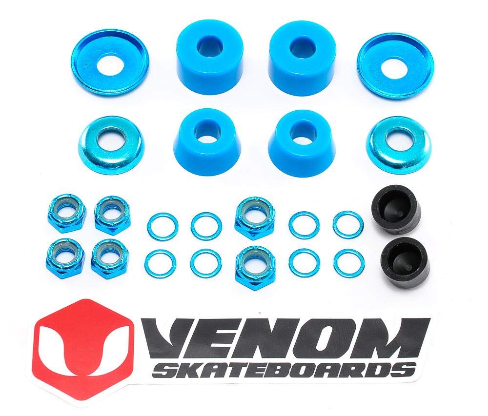 Venom Skateboards Trucks Universal Bushing & Nuts Rebuild Kit - Cylinder - Medium 90a