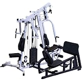 Body-Solid (EXM2500LPS) Multi-Station Home Gym Machine, Arm &amp; Leg Strength Training Functional Exercise Workout Station, 210lbs. Weight Stack with Leg Press