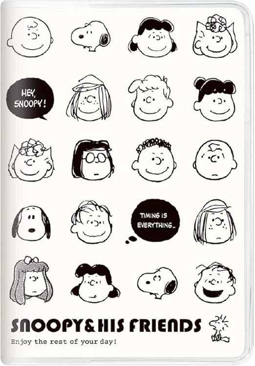 Amazon カミオジャパン スヌーピー 手帳 21年 B6 マンスリー フェイス 年 10月始まり 手帳 文房具 オフィス用品