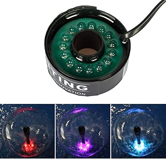 Yorbay Unterwasser Rgb Led Leuchten Mit 4 8 Meter Stromkabel Fur Tauchpumpe Springbrunnenpumpe Wasserspielpumpe Gartenteich Amazon De Beleuchtung