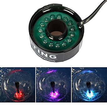 Yorbay Unterwasser RGB LED-Leuchten mit 4.8 Meter Stromkabel, für Tauchpumpe Springbrunnenpumpe Wasserspielpumpe Gartenteich