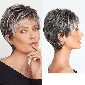 Amazon Com Ddlmax Women S Short Cut Synthetic Hair Natural