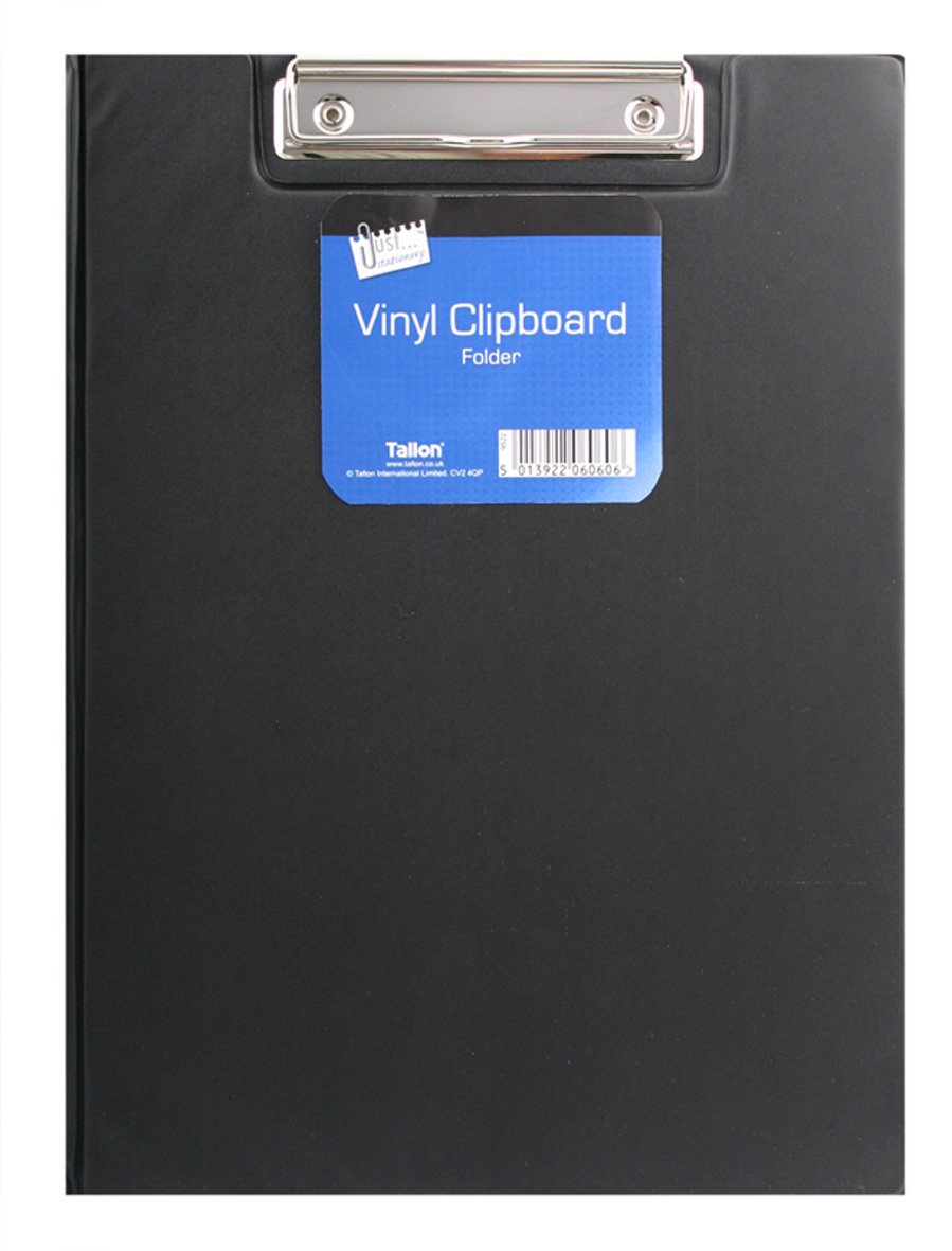 Just stationeryVinyl CLIPBOARD Folder Assorted Colour