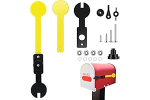 Otoolling Mailbox Delivery Notification Alert Signal Flag Kits Mailboxes Accessories with Flag Assembly, Wrench, Spacer, Flat Washer, Screw, Lock Nut for Traditional Steel Residential Mailboxes