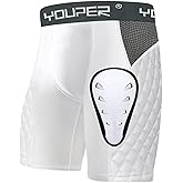 Youper Adult Elite Compression Padded Sliding Shorts w/Protective Athletic Cup for Baseball, Football