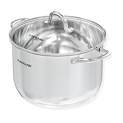 SUNHOUSE Stainless Steel Stock Pot - 11 Quart