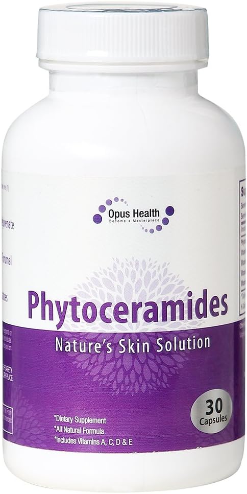 Opus Health Phytoceramides 350mg Natural Skin Rejuvenation and Hydration Gluten Free Non-GMO FDA Approved - 30 Capsules