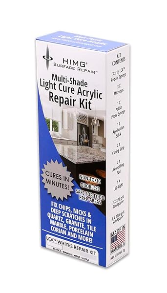 Weiss   Reparaturset fr Oberflchenschden auf Granit Marmor Naturstein Fliesen Acryl Kunststoff und Porzellan lichthrtend