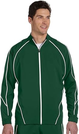 russell men's double knit zip up jacket